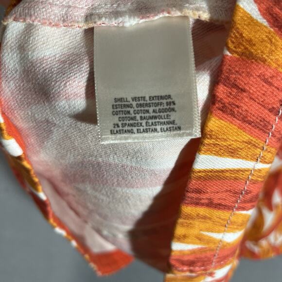 Maeve by Anthropologie Banana Grove Denim Midi Skirt Orange Size 10 Button - Picture 7 of 11